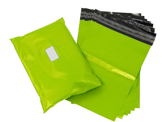 1000 x Neon Green Mailing Bags 12" x 16" (305x406mm) Lime Poly Bags
